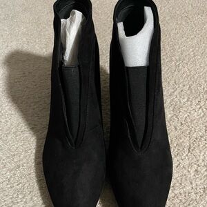 CL by Laundry Black Suede Ankle Booties
